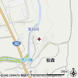 秋田県小坂町（鹿角郡）荒谷（手紙沢）周辺の地図