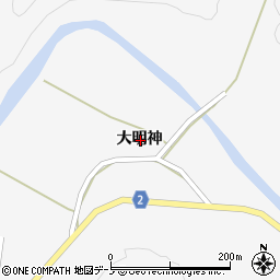 秋田県大館市雪沢大明神周辺の地図