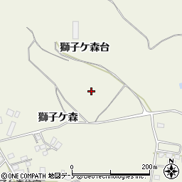 秋田県大館市釈迦内獅子ケ森台周辺の地図