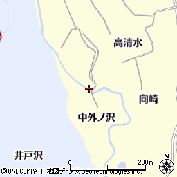 秋田県鹿角市十和田山根（中外ノ沢）周辺の地図