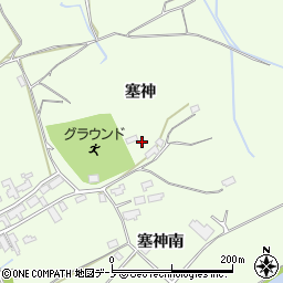 秋田県大館市芦田子塞神周辺の地図