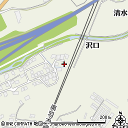 秋田県大館市釈迦内沢口12-6周辺の地図