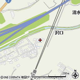 秋田県大館市釈迦内沢口12-3周辺の地図