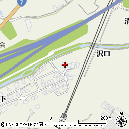 秋田県大館市釈迦内沢口6-4周辺の地図