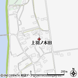 秋田県鹿角郡小坂町大地上羽ノ木田周辺の地図