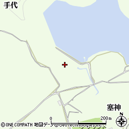 秋田県大館市芦田子手代周辺の地図