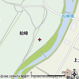 秋田県大館市松峰（松峰）周辺の地図