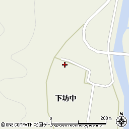 秋田県藤里町（山本郡）藤琴（下坊中）周辺の地図