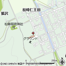 秋田県大館市松峰（松峰仁王田）周辺の地図