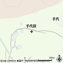 秋田県大館市芦田子手代袋周辺の地図