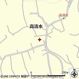 秋田県鹿角市十和田山根高清水周辺の地図