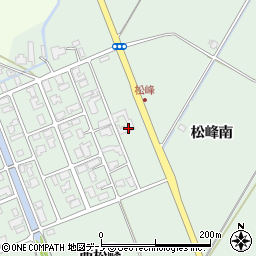 秋田県大館市松峰周辺の地図