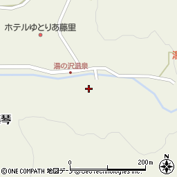 秋田県山本郡藤里町藤琴下湯の沢周辺の地図