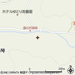秋田県藤里町（山本郡）藤琴（下湯の沢）周辺の地図