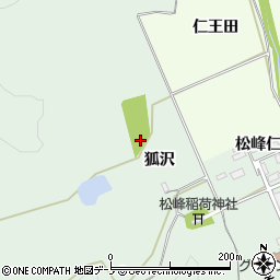 秋田県大館市松峰狐沢28-2周辺の地図