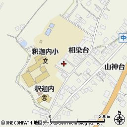 秋田県大館市釈迦内相染台周辺の地図