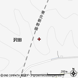 岩手県二戸市金田一沢田周辺の地図