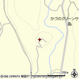 秋田県鹿角市十和田山根舘ケ沢周辺の地図