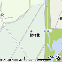 秋田県大館市松峰松峰北周辺の地図