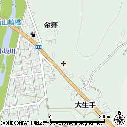 秋田県小坂町（鹿角郡）小坂（金窪）周辺の地図