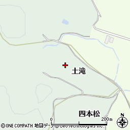 秋田県大館市松峰土滝周辺の地図
