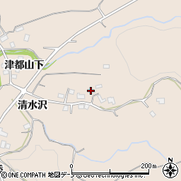 秋田県大館市商人留津都山下周辺の地図