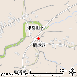 秋田県大館市商人留津都山下34周辺の地図