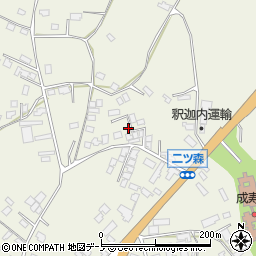 秋田県大館市釈迦内二ツ森周辺の地図