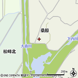 秋田県大館市釈迦内桑原周辺の地図