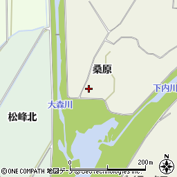 秋田県大館市釈迦内（桑原）周辺の地図