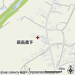 秋田県大館市釈迦内萩長森下周辺の地図