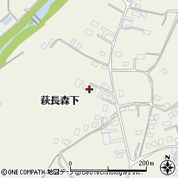 秋田県大館市釈迦内（萩長森下）周辺の地図