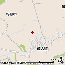秋田県大館市商人留周辺の地図