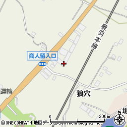 秋田県大館市釈迦内狼穴周辺の地図