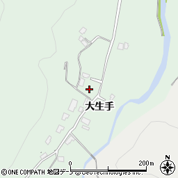秋田県小坂町（鹿角郡）小坂（大生手）周辺の地図