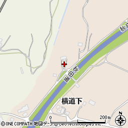 秋田県大館市商人留野崎周辺の地図