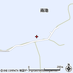 秋田県鹿角郡小坂町上向雨池周辺の地図
