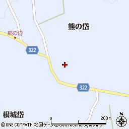 秋田県山本郡藤里町粕毛南熊の岱周辺の地図