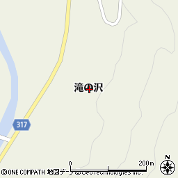 秋田県山本郡藤里町藤琴滝の沢周辺の地図