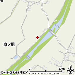 秋田県大館市釈迦内身ノ肌周辺の地図