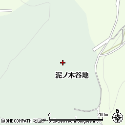 秋田県大館市松峰泥ノ木谷地周辺の地図