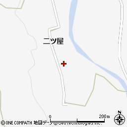 秋田県大館市雪沢二ツ屋2周辺の地図