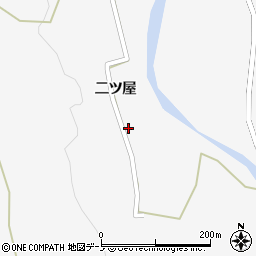 秋田県大館市雪沢二ツ屋21周辺の地図