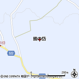 秋田県山本郡藤里町粕毛熊の岱周辺の地図