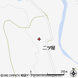 秋田県大館市雪沢二ツ屋16周辺の地図