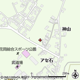 秋田県大館市花岡町アセ石周辺の地図