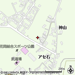 秋田県大館市花岡町（アセ石）周辺の地図