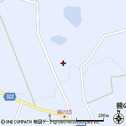秋田県藤里町（山本郡）粕毛（中熊の岱）周辺の地図