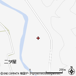 秋田県大館市雪沢二ツ屋向周辺の地図