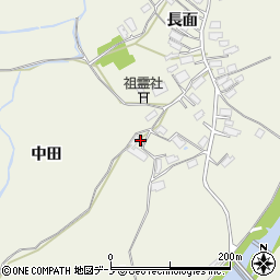 秋田県大館市釈迦内長面3周辺の地図